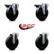 Service Caster 5'' Soft Rubber Wheel Swivel Bolt Hole Caster Set with 2 Posi Lock Brakes, 4PK SCC-BH20S514-SRS-PLB-2-S-2 - alternate 5